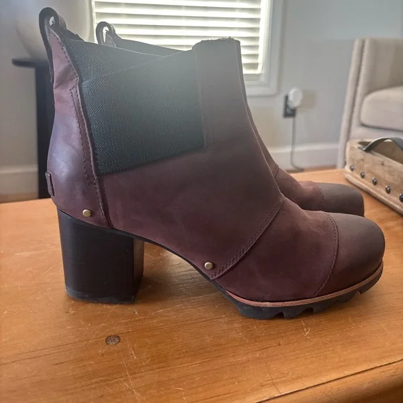 Sorel Dark red Brown Heeled Boots - Picture 1 of 8